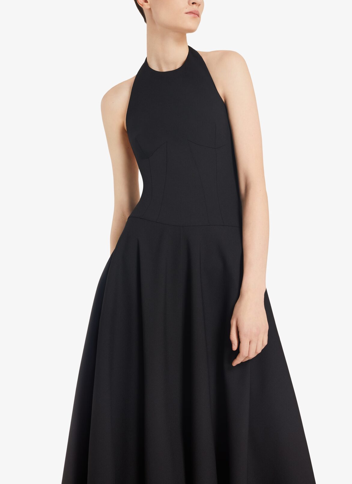 Robe d’été longue en laine ALAÏA ROBE D’ÉTÉ LONGUE EN LAINE NOIR